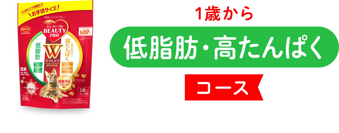ビューティープロ キャットWケア　低脂肪・高たんぱく